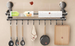 Kitchen Hook Suction Cup No-Drill Hanging Rod Spatula Storage Rack Multi-Functional Hanger Plastic Wrap Paper Towel_voghion.com