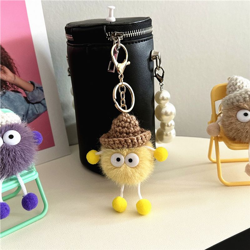 Ciondolo per borsa carino e carino piccolo carbone palla cartone animato auto portachiavi peluche bambola bambola borsa ciondolo accessori regalo_voghion.com