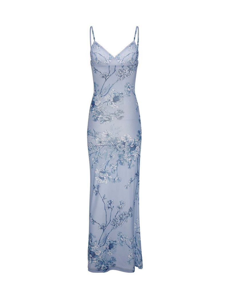Robe à bretelles sexy dos nu pour femme, col en V, style vacances, tempérament, slim, imprimé_voghion.com
