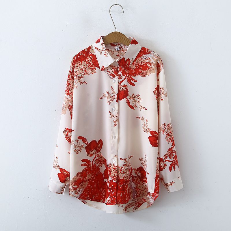Camicia in raso a maniche lunghe stampata da donna_voghion.com