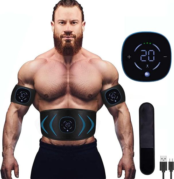 Yonars Trainer, Stimulator Abdominal Trainer Training Device, EMS Muscle Stimulation Electric USB Rechargeable Portable_voghion.com