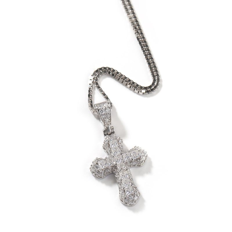 Gold Plated Fashion Mini Cross Personality Versatile Short Clavicle Chain Women's Diamond Fashion Jewelry_voghion.com