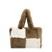 Women's Light Luxury Faux Shearling Tote Bag – Soft & Spacious Shoulder Bag For Everyday Use, Stylish Trendy With Magnetic Closure Plush Shoulder Bag_voghion.com