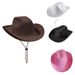 Nuovi arrivi Unisex Retro Western Cappelli a tesa larga Cappello da cowboy in feltro Fedora_voghion.com
