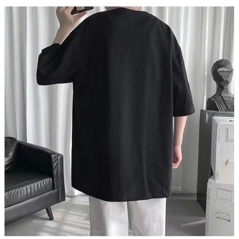 Shoulder Down T-shirt With Trendy Temperament And Fashionable Brand, Simple Standard Round Neck, Youthful And Popular_voghion.com