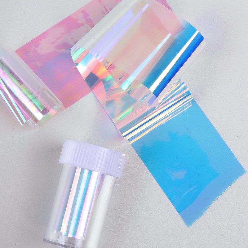 Aurora Nail Art Ice Glass Foil Film Sticker Cellophane Colorful Laser Candy Nail Stickers Nail Art Transfer De              s_voghion.com
