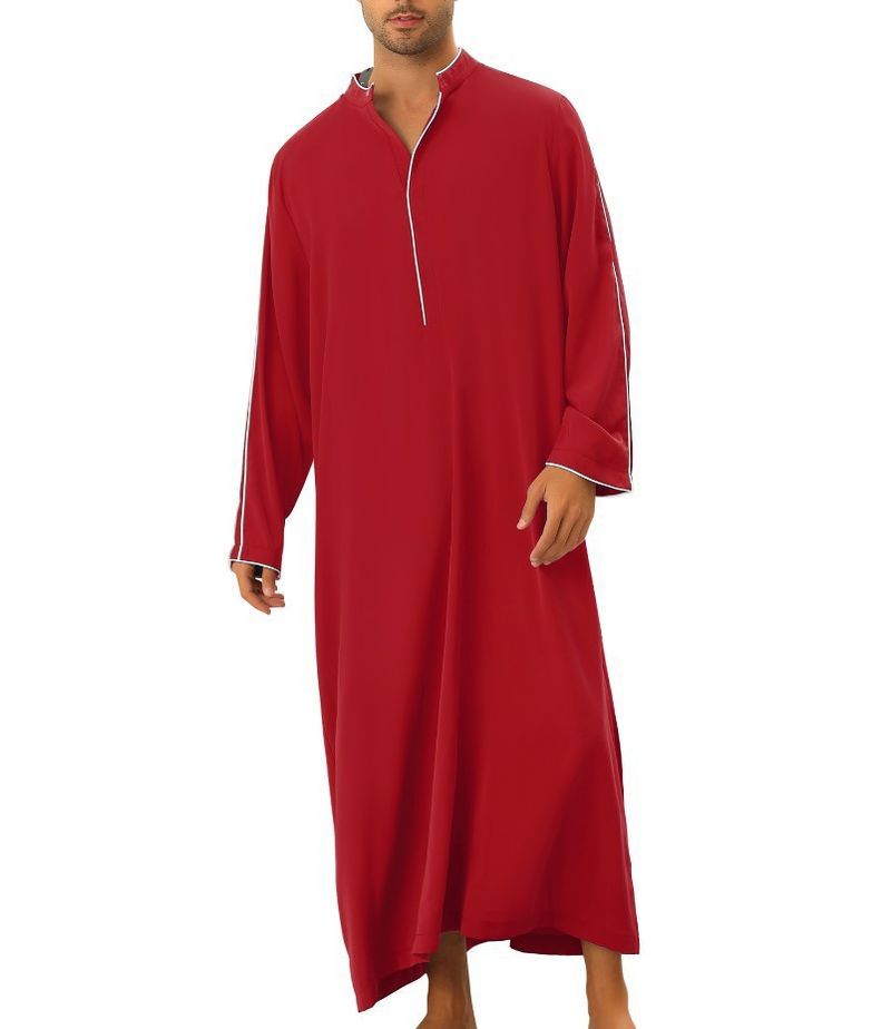 Einfaches langes Herrenhemd Muslim Abaya Herren_voghion.com