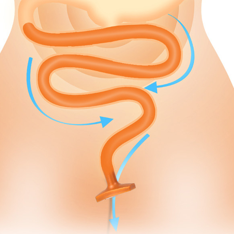 Dildo anale Tunnel lungo / Spina del colon Giocattoli sessuali per donne / uomini Ano profondo Buttplug Prostata Massa_voghion.com