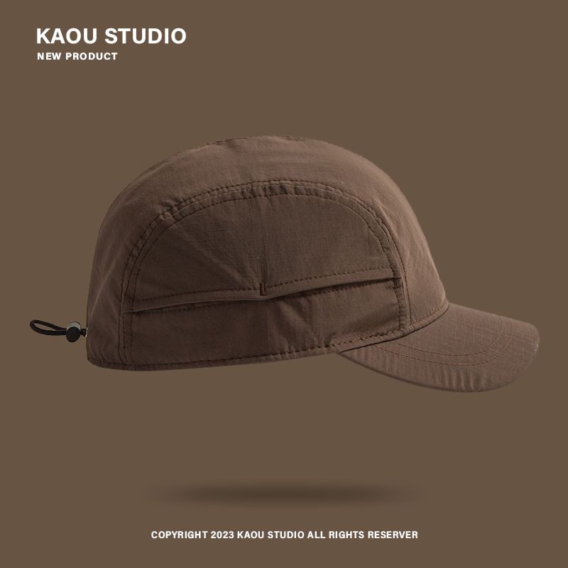 Solid color short brimmed men, thin summer sun protection duckbill hat outdoor quick drying and facial display, small_voghion.com