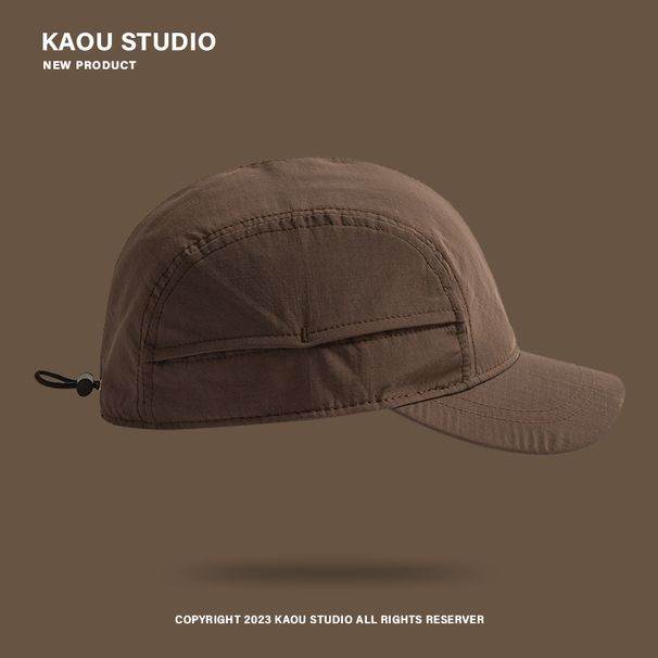 Solid color short brimmed men, thin summer sun protection duckbill hat outdoor quick drying and facial display, small_voghion.com