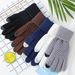 Zhuoxinder 1 Pair Wanter Männer Fraen Stricken Touch-Écran Rutsch Handschuesch Warmer Wanter-Schwaarz_voghion.com