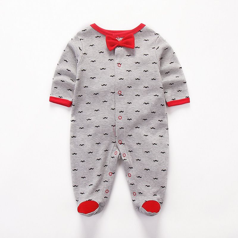 Mutter & Kinder 2024 neuer einteiliger Body mit Fußbedeckung, Babyspielanzug aus reiner Baumwolle, Neugeborenen-Ausgehkleidung, Großhandel_voghion.com