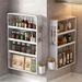 Kitchen Multifunctional Rack Wall-Mounted Adjustable Perforated Wall Spice Jar Storage Cabinet_voghion.com
