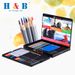 H&B 60-Piece Handmade Box Sketch & Watercolor Pencil Set For Adults – Includes Colored, Metallic, Sketch & Charcoal Pencils_voghion.com