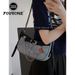 FOUR ONE niche versatile underarm high-end denim style women's shoulder bag, textured crossbody bag_voghion.com