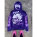 Sudadera con capucha y cremallera estilo urbano oscuro Y2K – Sudadera unisex extragrande con estampado gráfico 3D (S-3XL, negro/morado)_voghion.com