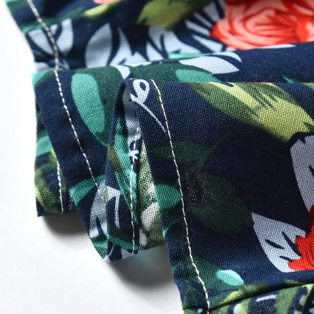 Vêtements pour enfants vêtements pour enfants nouveau style été garçons chemise florale tendance short à manches courtes costume de style plage hawaïenne_voghion.com