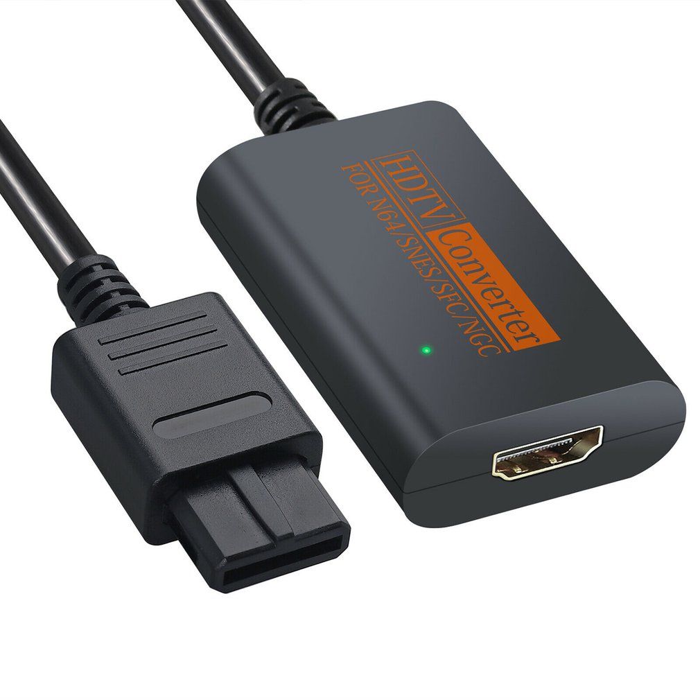 Conversor N64 para HDMI HDTV Cabo adaptador HDMI para Nintend 64 Gamecube SNES NGC Plug And Play Full Digital 720P Sem alimentação externa_voghion.com