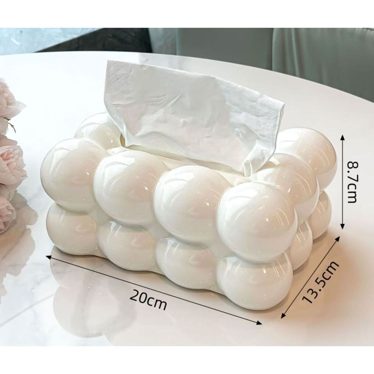 High-grade PP Material Living Room Light Luxury Tissue Box Creative Home Desktop Ornament_voghion.com