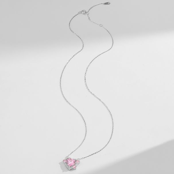 Collana in argento S925 da donna, modello Daji Maid Coffee, con cuore in zircone, collana con clavicola a forma di nicchia per celebrità._voghion.com