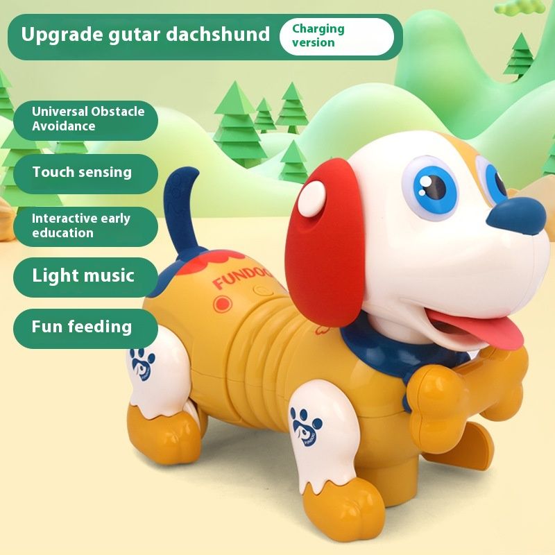 Barns elektriska dragmaskin hund avkänning beröring tidig utbildning multifunktionell förälder-barn interaktiv intelligent_voghion.com