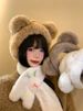 Paraorecchie Little Bear Paraorecchie invernali per donna in peluche, antifreddo e caldo, paraorecchie a sacco, paraorecchie antifreddo_voghion.com