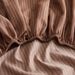 Brown Striped Geometric 3D Printed Polyester Fitted Bed Sheet With Elastic Edges, Soft & Breathable Bed Cover For All Mattress Sizes_voghion.com