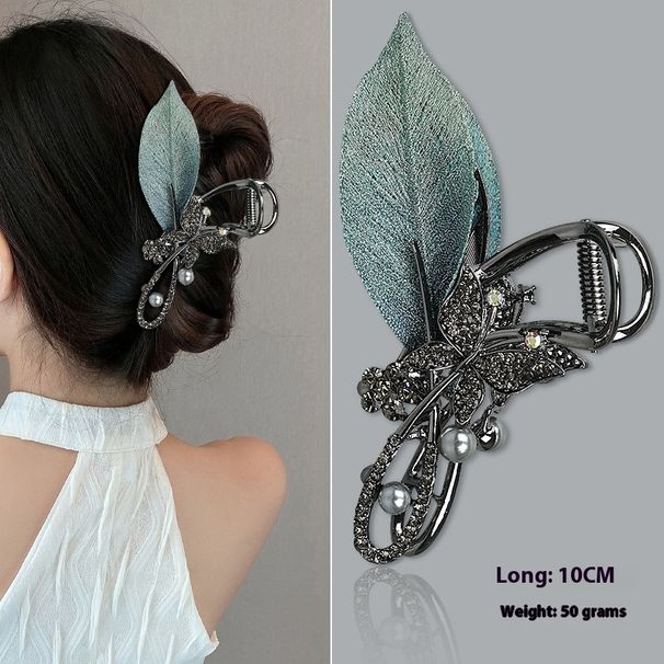 Grandi ciocche di capelli a forma di foglia, fermaglio per capelli a forma di farfalla, fermaglio per capelli di alta qualità a forma di squalo estivo_voghion.com
