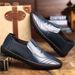 Loafers Men Handmade Leather Shoes Casual Driving Flats Slip-on Shoes Moccasins Boat Shoes Blue _voghion.com