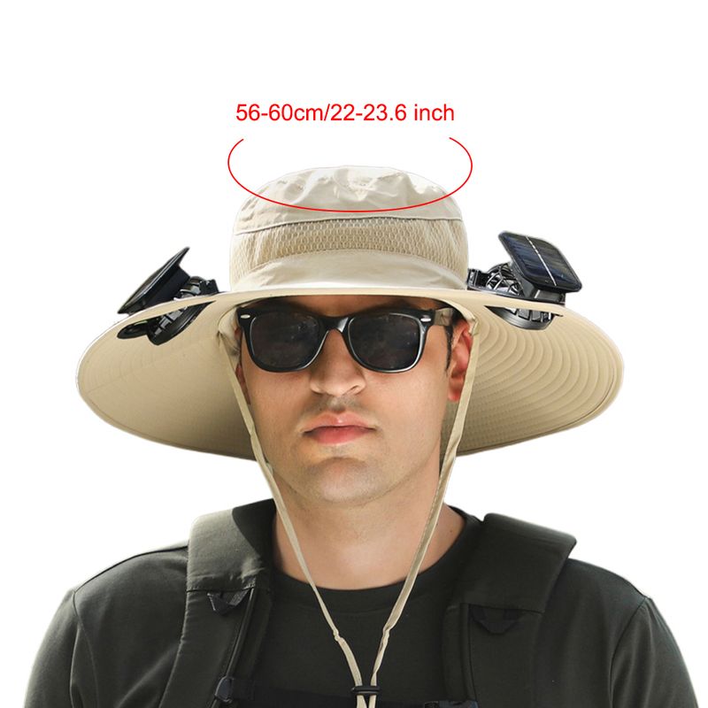 Nei Ukomm Big Fisherman Summer Männer Outdoor Kapp Solar/USB nofëllbar Ventilator Wandkraaft Multifunktionell Biergsteiger Sombrero Hutt_voghion.com