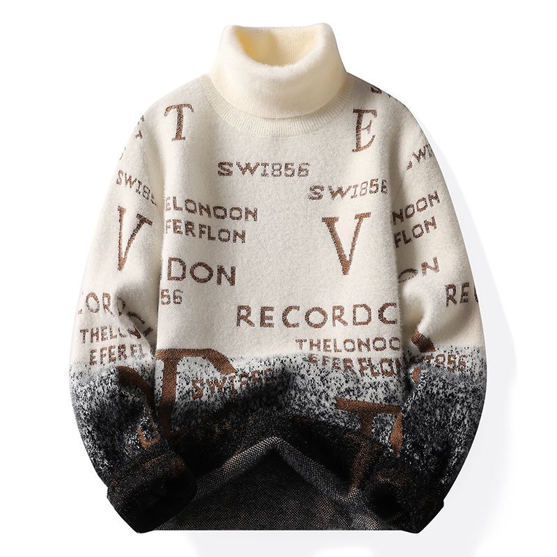 Herrenbekleidung Rundhalspullover für Herren im Herbst und Winter, trendige und vielseitige Unterhemden, die neuen lockeren Strickpullover für Herren in diesem Jahr_voghion.com