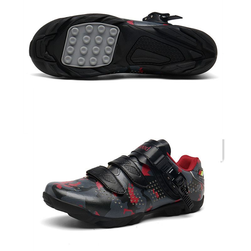 Novos sapatos de ciclismo com trava, sapatos de ciclismo com trava, sapatos de ciclismo masculinos, sapatos de ciclismo de montanha sem trava_voghion.com