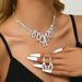 Necklace set earring jewelry set banquet dress set necklace fashionable all match bridal jewelry_voghion.com