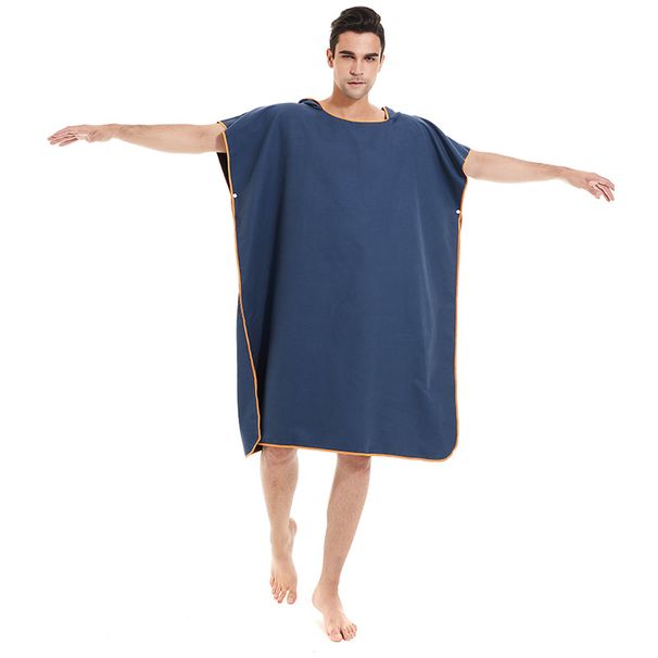 Poncho con cappuccio in microfibra ad asciugatura rapida - Leggero e assorbente per spiaggia, piscina, palestra e viaggi, accappatoio multiuso._voghion.com