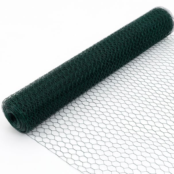 60M Large Size Galvanized Hexagonal Floral Green Chicken Wire, Outdoor Anti-Rust Chicken Wire Poultry Netting For Garden, Large Chicken Coop Wire Fencing_voghion.com