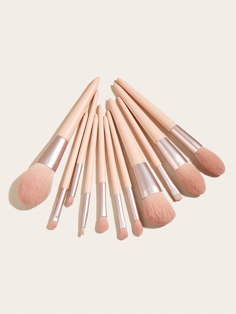 11 pcs pink makeup brush set, high quality, extra large, including foundation brush, double-ended brush FINDCOLOR_voghion.com