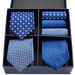 2023 New Men's Fashion Business Stripe Tie Square Scarf Combination Set Gift Box_voghion.com