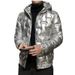 Herenkleding Heren Slim Fit Glanzend Gewatteerd Jack met Capuchon - Lichtgewicht Opstaande Kraag Jas met Ritssluiting voor Casual Winterkleding (Zwart, Zilver, Goud)_voghion.com