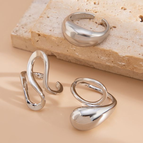 New Jewelry INS Style Light Luxury For Women Fashion Inlaid With Colorful Diamonds Irregular Hexagon Open Ring_voghion.com