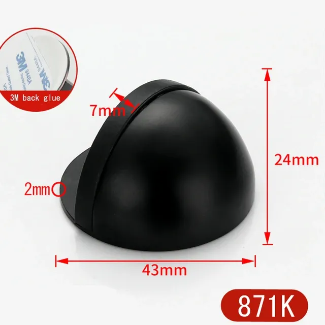 Roestvrijstalen rubberen niet-ponsende sticker Verborgen houders Vang of gemonteerd Spijkervrije deurstoppers Hardware_voghion.com