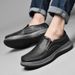 Herrenschuhe, Loafer, mehrlagige Herren-Freizeitschuhe aus Leder_voghion.com