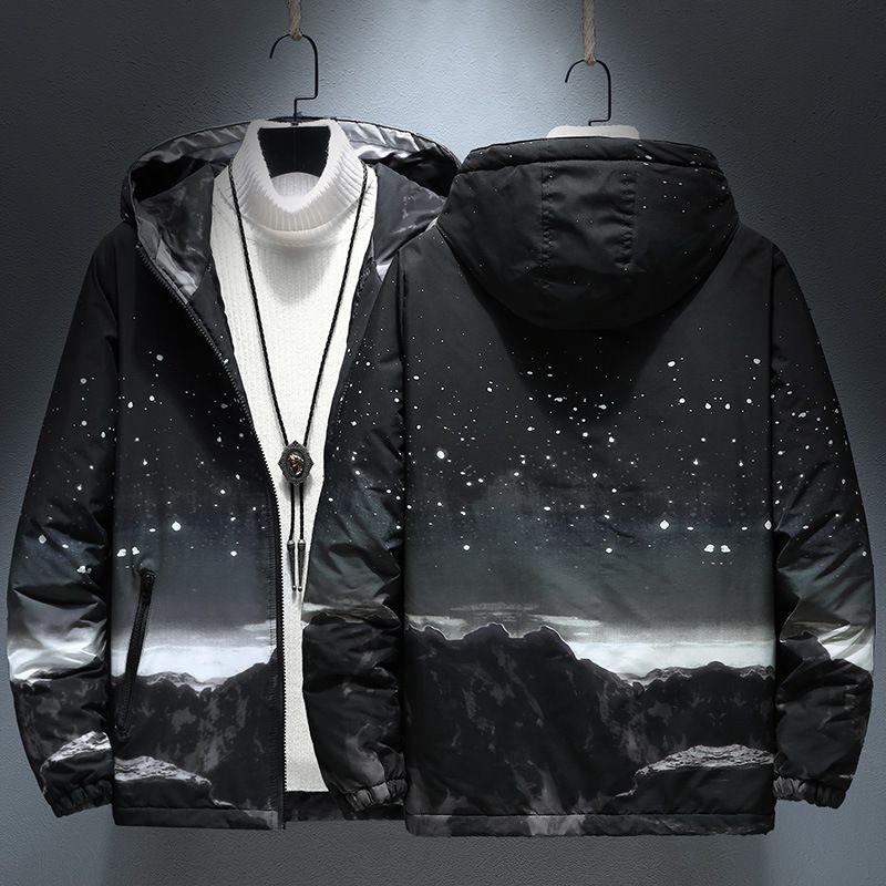 Cappotto invernale imbottito in cotone da uomo Giacca imbottita in cotone tendenza autunno e inverno da uomo Giacca imbottita in cotone pesante casual da uomo_voghion.com