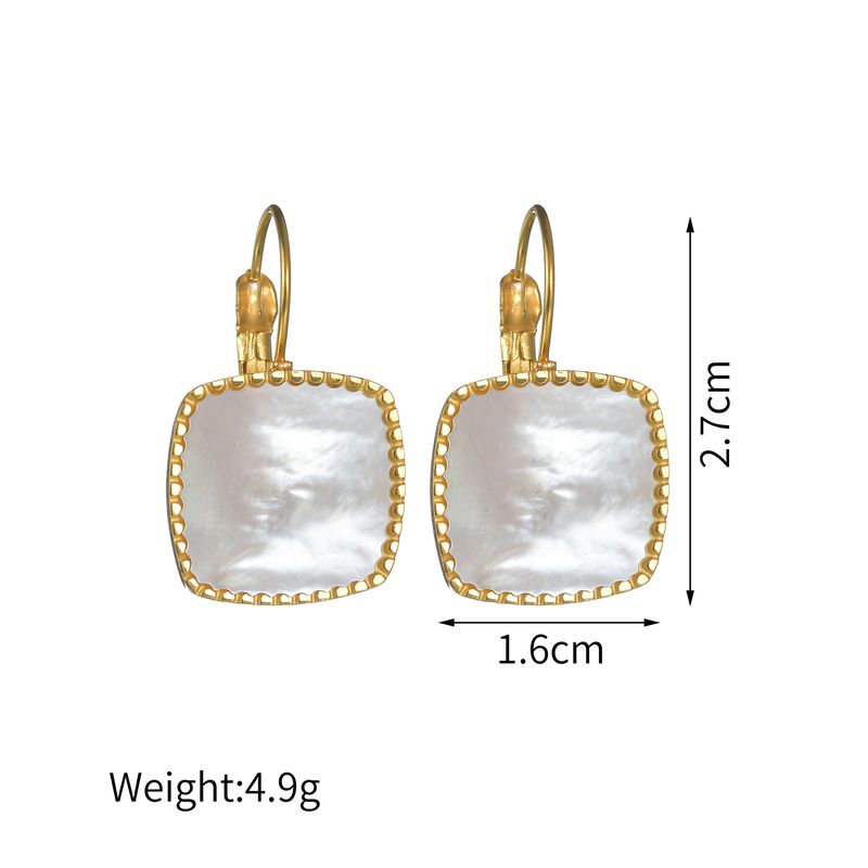 2024 New Ocean Element Earrings, Unique Instagram Style Stainless Steel Plated Gold Shell Starfish Earrings_voghion.com