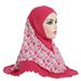 Malay style 8-15 year old girl crystal linen printed chiffon patchwork hat headscarf H326_voghion.com