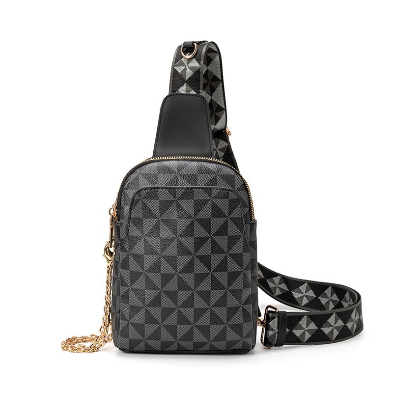 Borsa a tracolla vintage stampata per donna - Borsa da petto in morbida pelle con tasca per telefono_voghion.com