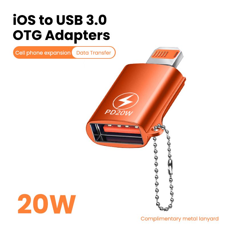 3.0 naar USB Verlichting OTG Adapter voor iPhone 14 13 12 iPad Tablet Verlichting Man naar USB Vrouwelijke Converter PD 20W Snel_voghion.com