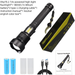 XHP70 High Brightness Aluminum Alloy Zoom Emergency Rechargeable Outdoor Camping COB Flashlight XHP90_voghion.com