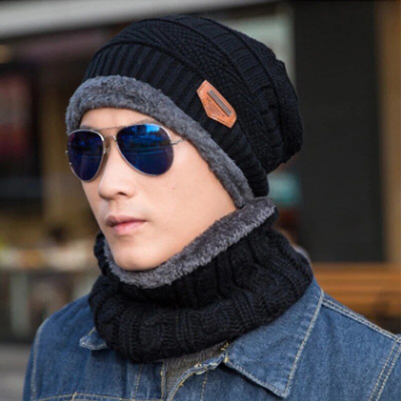 Hot Sale Skull Winter for Men Women Wool Scarf Hats Balm Mask Gorras Hood Knit Hat_voghion.com