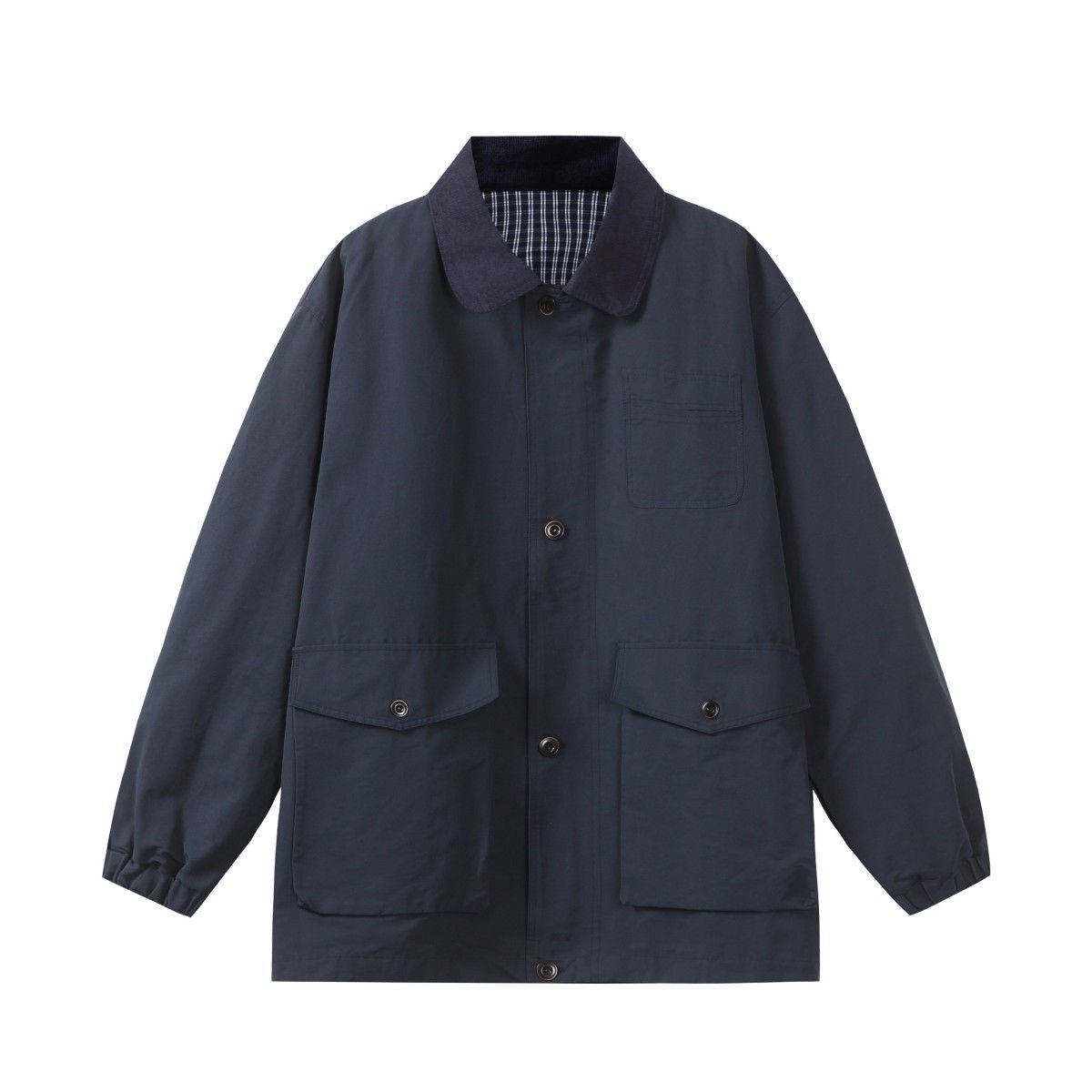 Giacca da uomo in stile vintage americano, cappotto oversize in cotone lavato con tasca staccabile per l'autunno_voghion.com