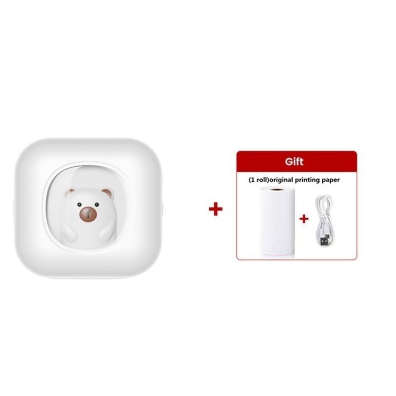 New Thermal Small Home Inkless HD Printing Bluetooth Connection Photo Label Printer_voghion.com
